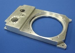 Precision-machined aluminum housing