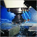 Close-up of CNC milling in Mictron's shop